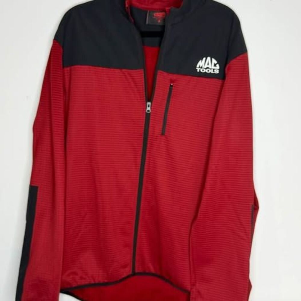 NEW Mac Tools Men’s XL Red Black Full Zip Performance Jacket Embroidered Logo